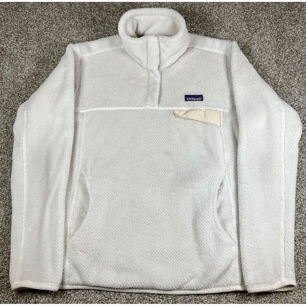Patagonia Womens Re-Tool Snap-T Fleece Pullover White Polartec M 25442